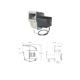 Ventilateur centrifuge Fergas – référence 209108 – moteur extérieur DX – turbine ø 100 mm – longueur hors tout 161,8 mm – hauteur hors tout 180,5 mm
