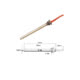 Candeletta per stufe e caldaie a pellet – Codice ELD60035 – Raccordo 1/2″ – ø 12,5 mm – 350 Watt – Lunghezza cavi 500 mm – Lunghezza totale 188 mm – Lunghezza sottobattuta 180 mm