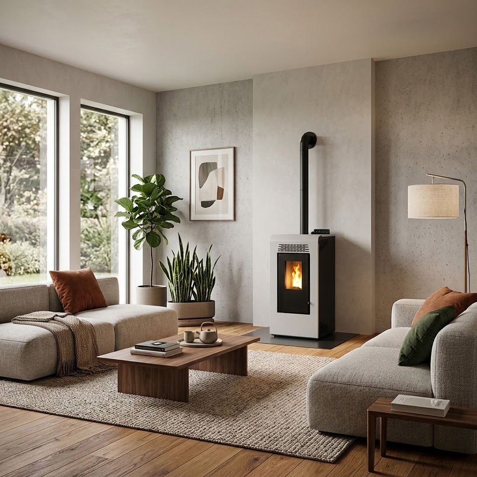 Poêle à granulés Nadine 12 kW C2 - 4 étoiles