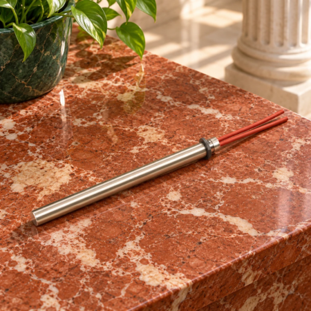 Candeletta per stufe e caldaie a pellet - Codice ELF60021 - Con flangia ø 12,5 mm - 350 Watt - Lunghezza cavi 1200 mm - Lunghezza totale 160 mm - Lunghezza sottobattuta 150 mm | Mack4Seasons