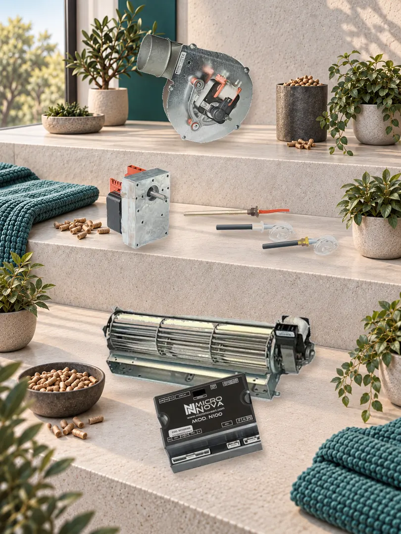 Ricambi per stufe e caldaie: motori, ventilatori e componenti